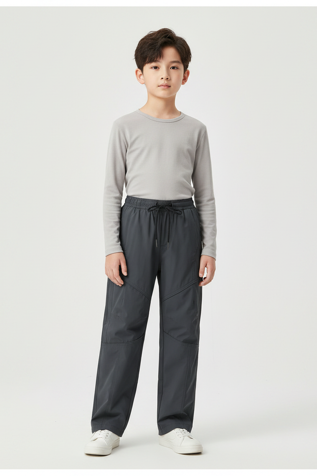 Pantalon De Pluie Gris Foncé Ample Imperméable Enfant - Polyester