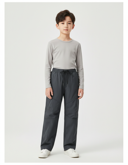 Pantalon De Pluie Gris Foncé Ample Imperméable Enfant - Polyester