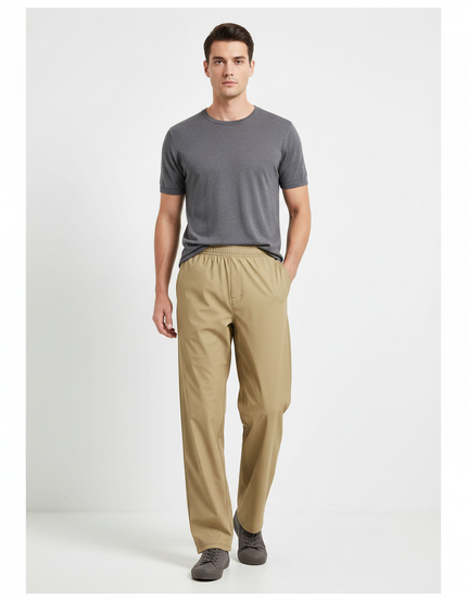 Pantalon De Pluie Kaki Ample Décontracté Homme - Polyester
