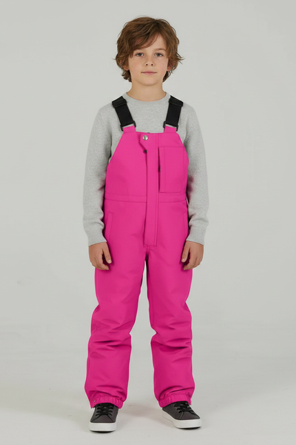 Pantalon De Pluie Rose Bretelles Imperméable Enfant Ski - Polyester