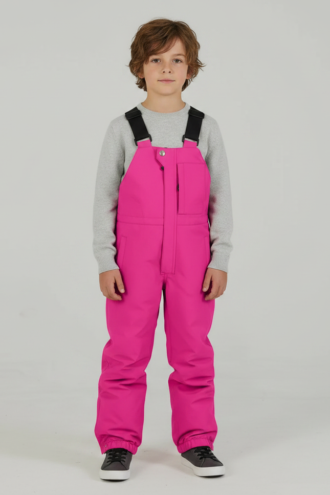 Pantalon De Pluie Rose Bretelles Imperméable Enfant Ski - Polyester