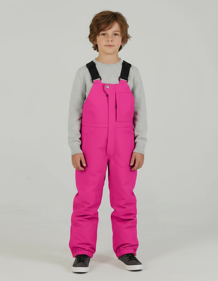 Pantalon De Pluie Rose Bretelles Imperméable Enfant Ski - Polyester