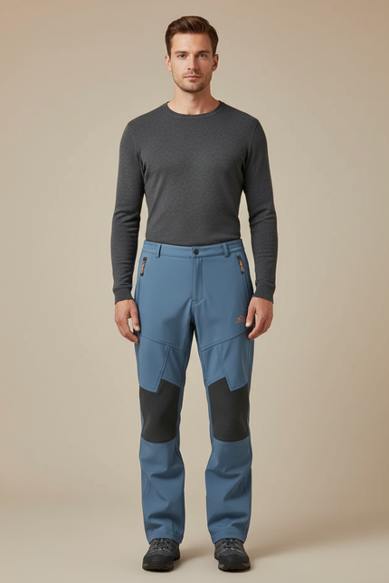 Pantalon De Pluie Bleu Imperméable Randonnée Homme - Polyester