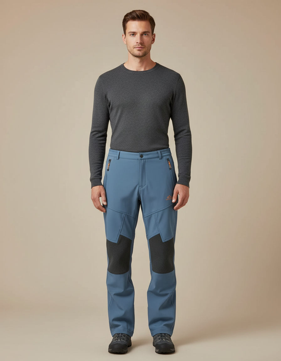 Pantalon De Pluie Bleu Imperméable Randonnée Homme - Polyester