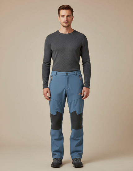 Pantalon De Pluie Bleu Imperméable Randonnée Homme - Polyester