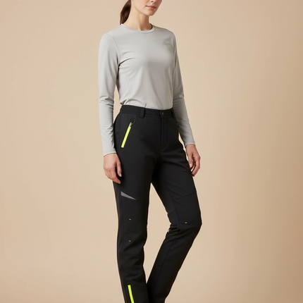 Pantalon De Pluie Vélo À Fermeture Éclair - Noir Polyester