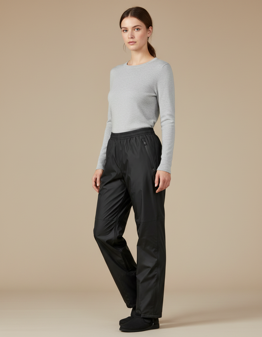 Pantalon De Pluie De Travail - Noir Polyester