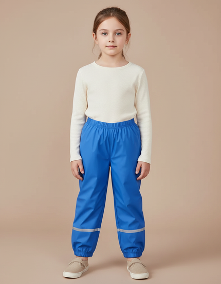 Pantalon Pluie Haute Visibilité - Bleu Polyester