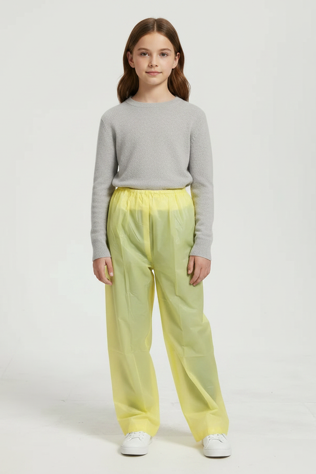Pantalon De Pluie Jaune Transparent Ample Imperméable Enfant - Polyester