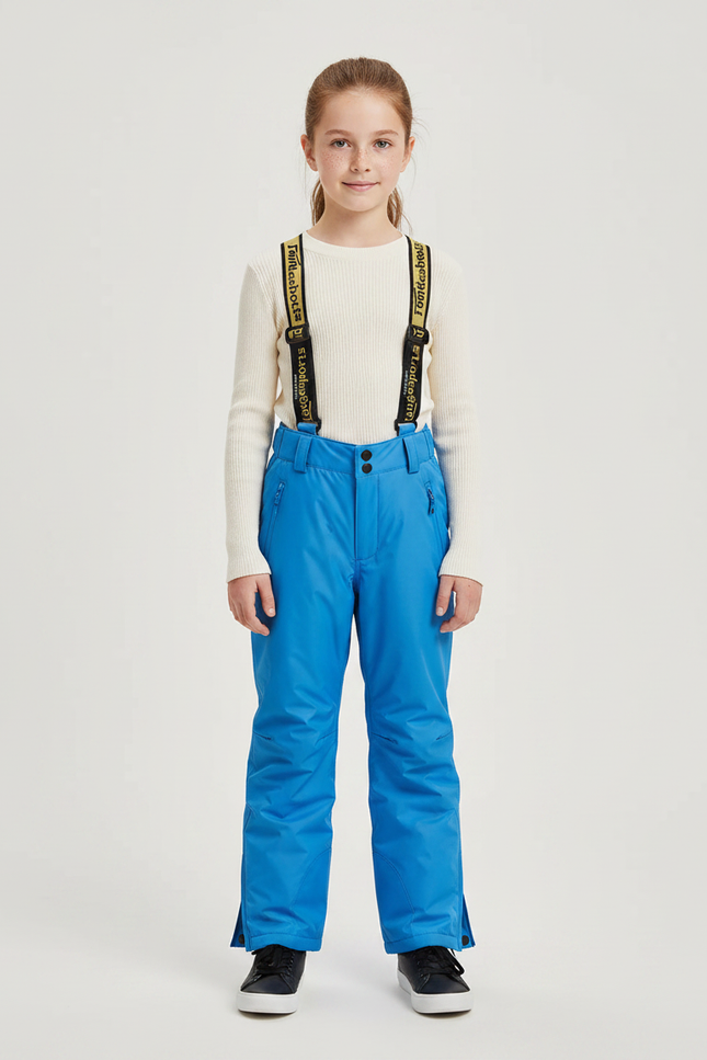 Pantalon De Pluie Bleu Imperméable Bretelles Réglables Enfant - Polyester