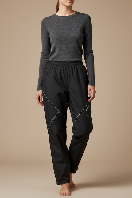 Sur-pantalon De Pluie Vélo - Noir Polyester