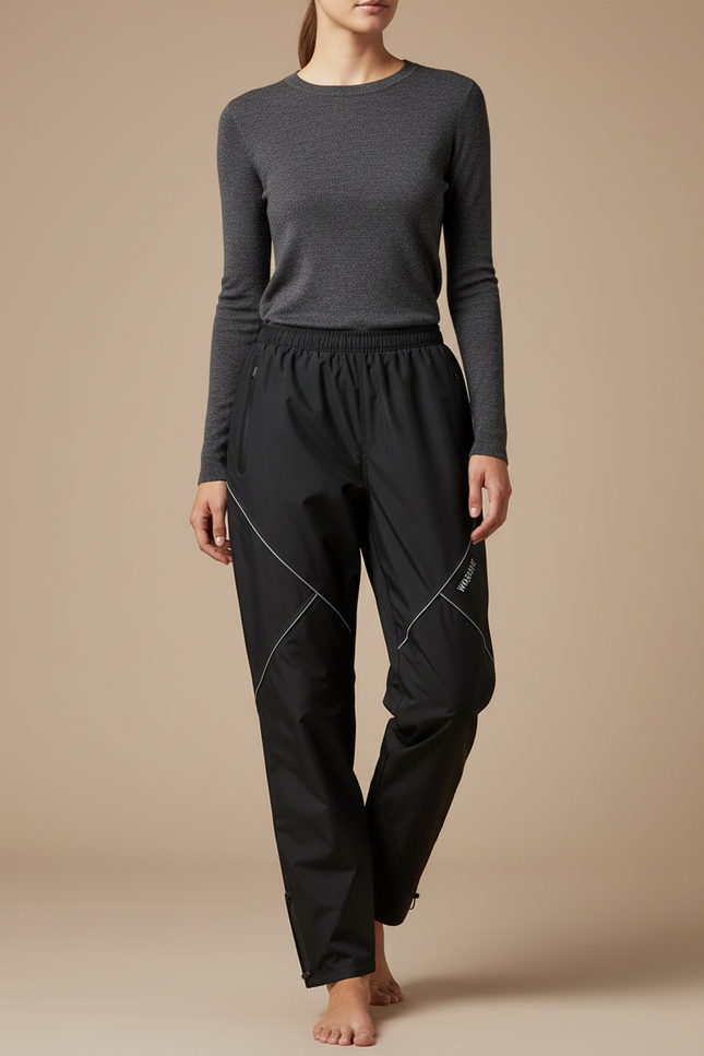 Sur-pantalon De Pluie Vélo - Noir Polyester