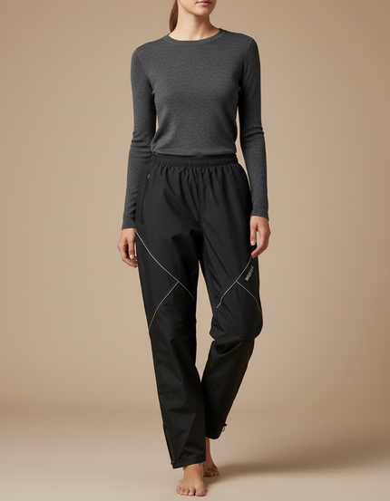 Sur-pantalon De Pluie Vélo - Noir Polyester