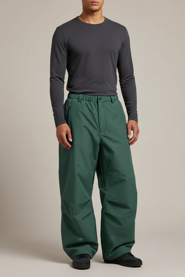 Pantalon De Pluie Homme Grande Taille - Vert Polyester