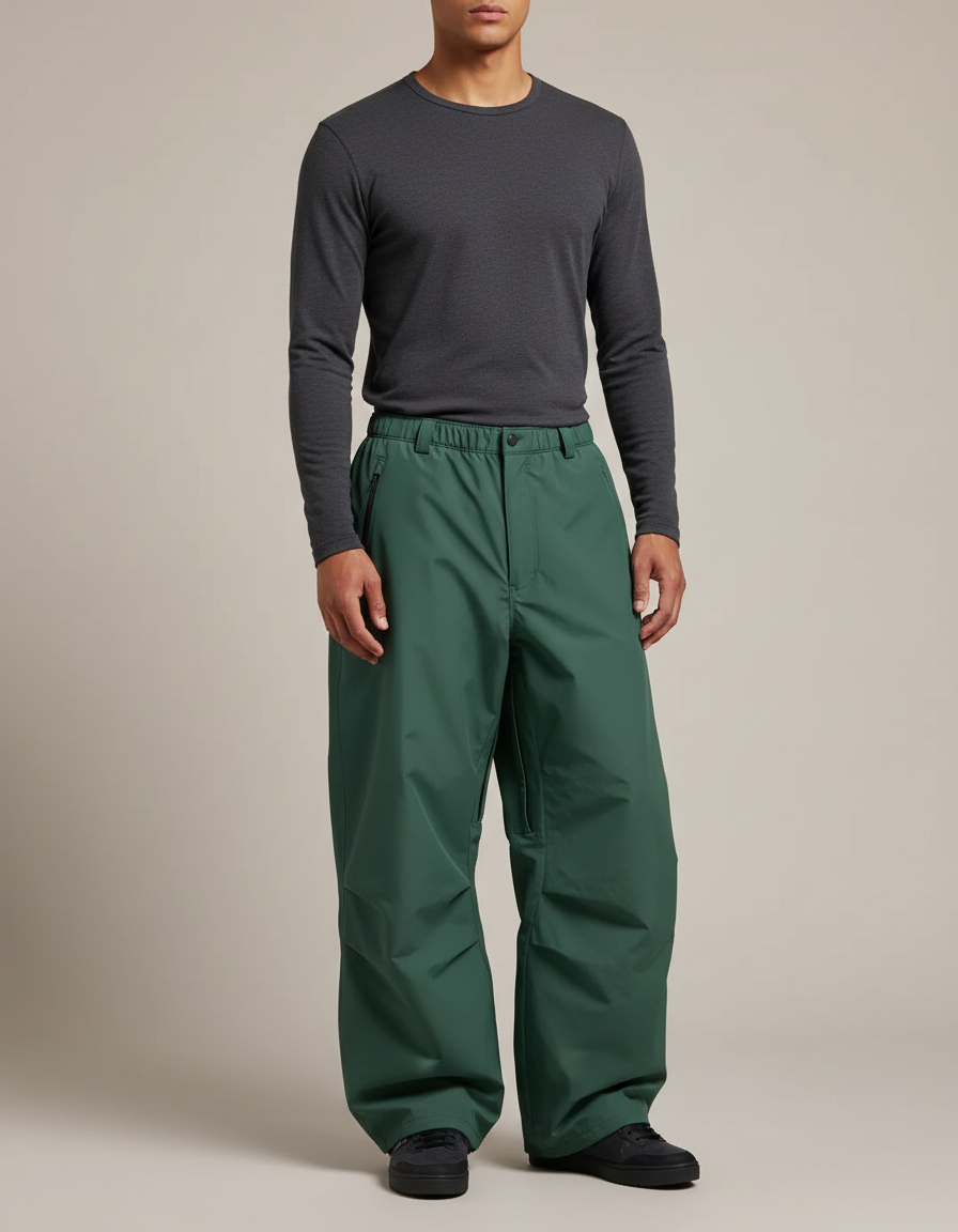 Pantalon De Pluie Homme Grande Taille - Vert Polyester