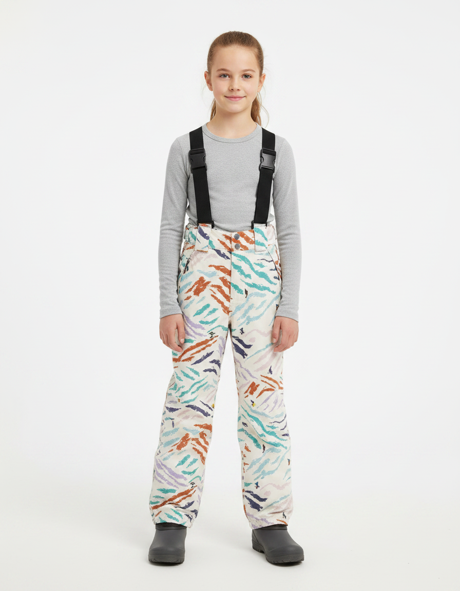 Pantalon De Pluie Beige Imprimé Imperméable Enfant Hiver - Polyester