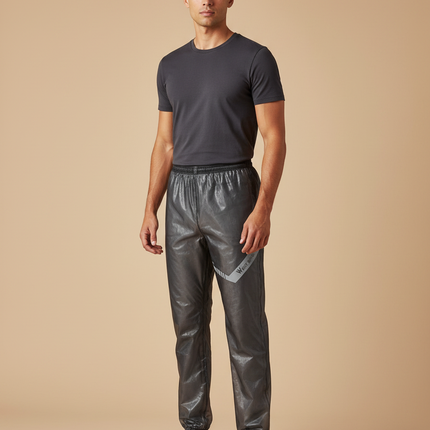 Pantalon De Pluie Gris Imperméable Réfléchissant Léger Homme - Polyester