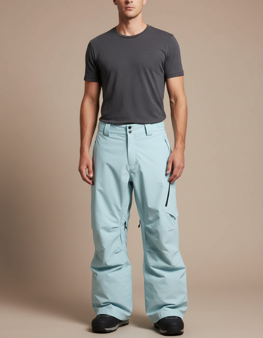 Pantalon De Pluie Bleu Clair Ample Imperméable Homme Sport - Polyester