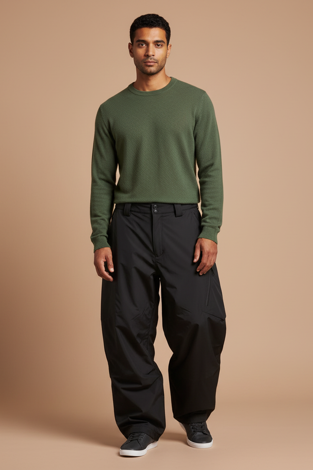Pantalon Pluie Grande Taille - Noir Polyester