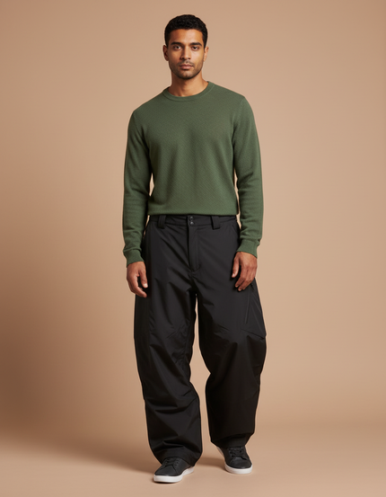 Pantalon Pluie Grande Taille - Noir Polyester