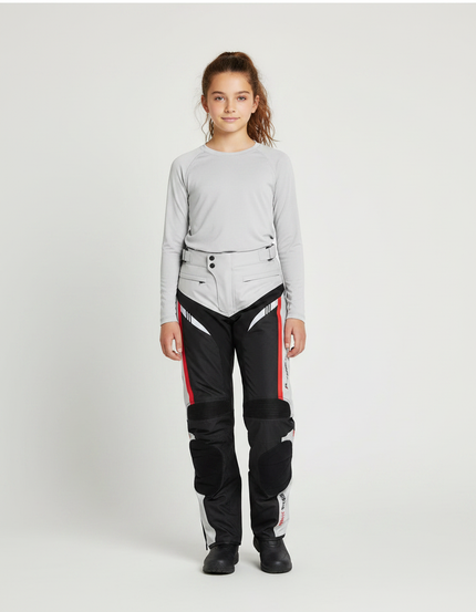 Pantalon De Pluie Moto Imperméable Réfléchissant Noir Blanc - Multicolore Polyester