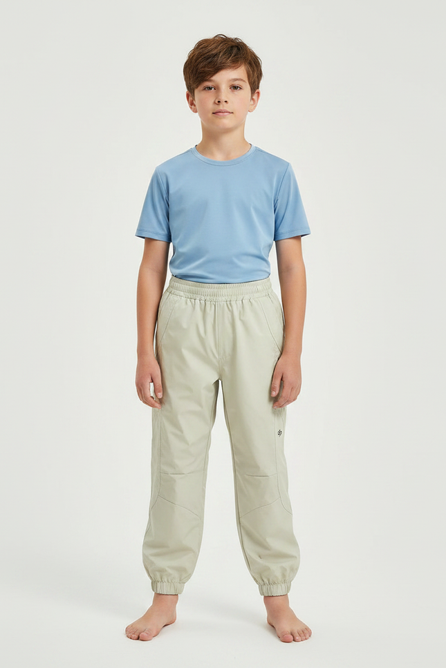 Pantalon De Pluie Beige Imperméable Enfant Sportif Cargo - Polyester