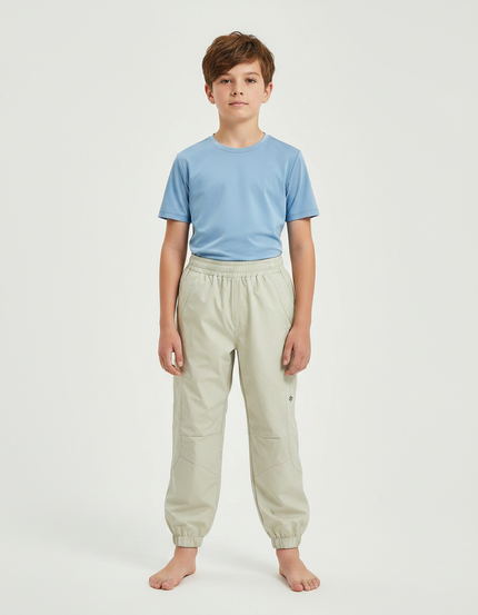 Pantalon De Pluie Beige Imperméable Enfant Sportif Cargo - Polyester