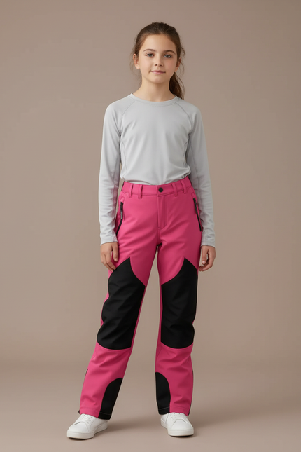 Pantalon De Pluie Rose Imperméable Enfant Ski Doublé - Polyester