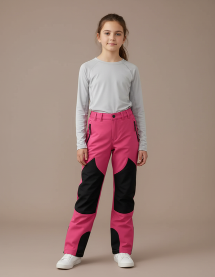 Pantalon De Pluie Rose Imperméable Enfant Ski Doublé - Polyester