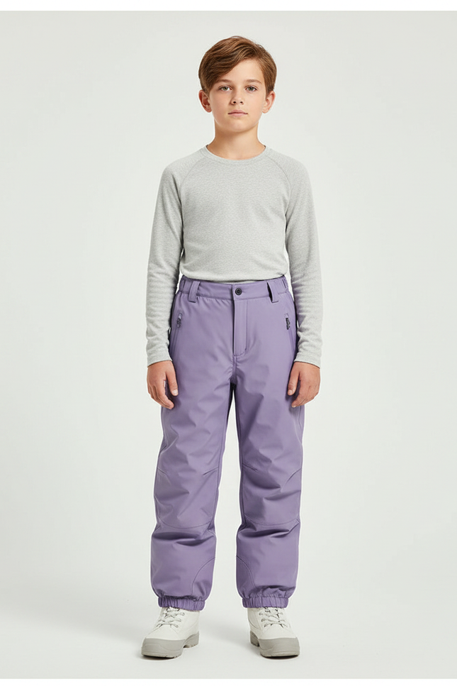 Pantalon De Pluie Violet Imperméable Enfant Ski Hiver - Polyester