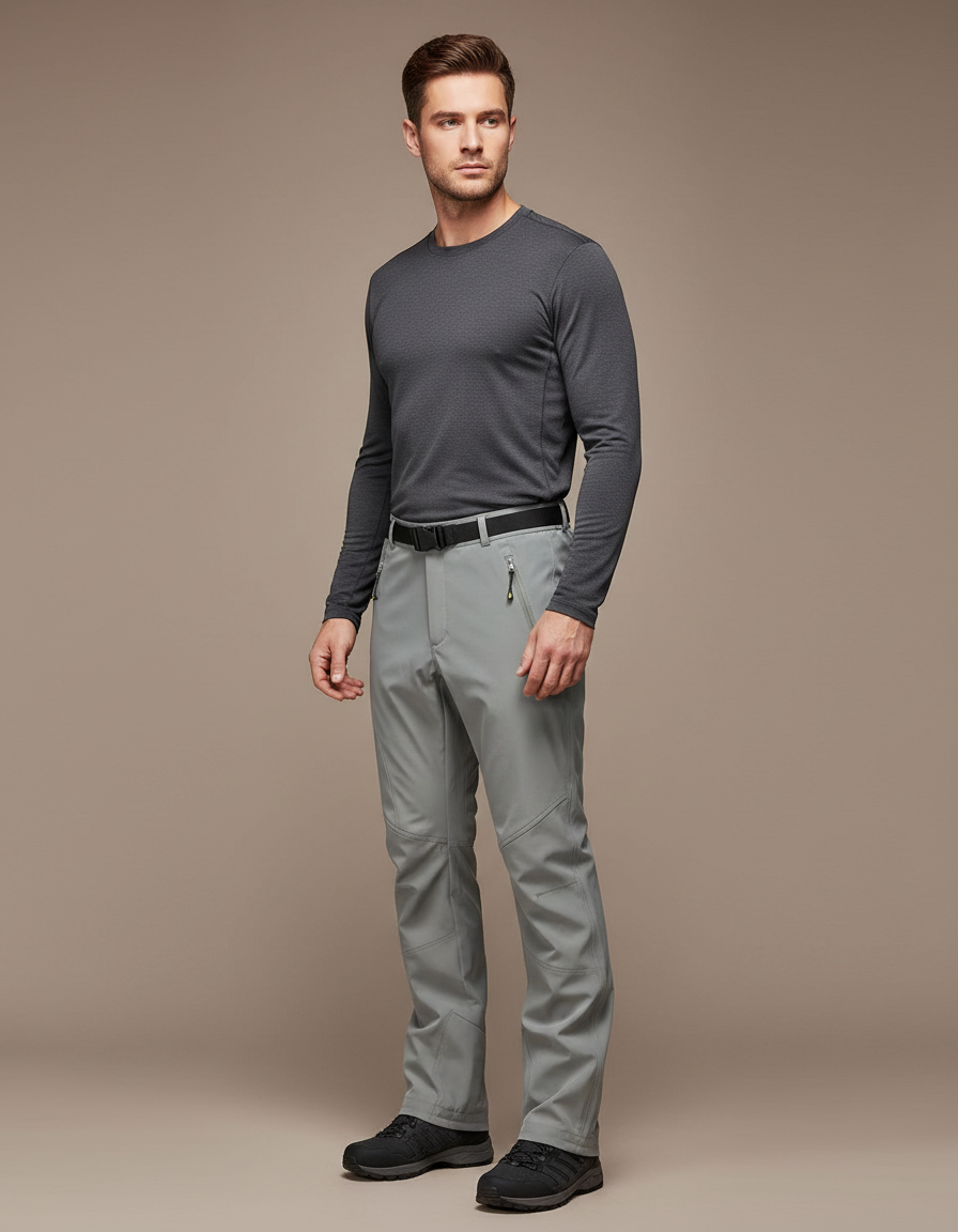 Pantalon De Pluie Pour Randonnée - Gris Polyester