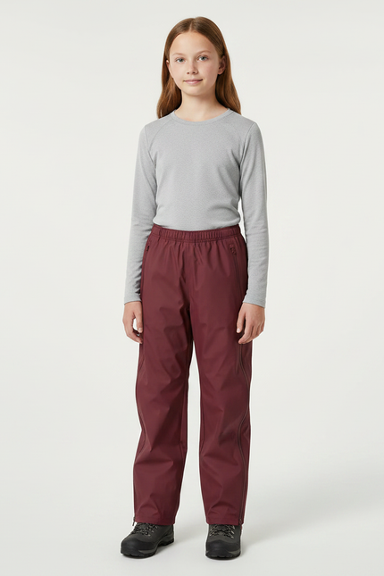Pantalon De Pluie Bordeau Imperméable Ample Enfant - Bordeaux Polyester