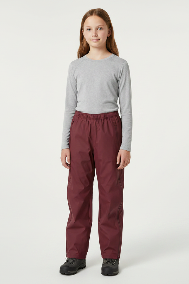 Pantalon De Pluie Bordeau Imperméable Ample Enfant - Bordeaux Polyester