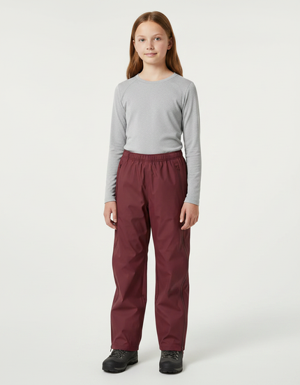 Pantalon De Pluie Bordeau Imperméable Ample Enfant - Bordeaux Polyester