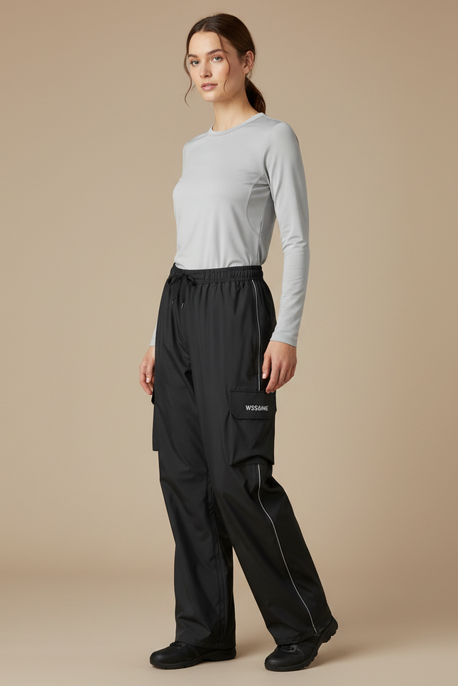 Pantalon De Pluie Scooter - Noir Polyester
