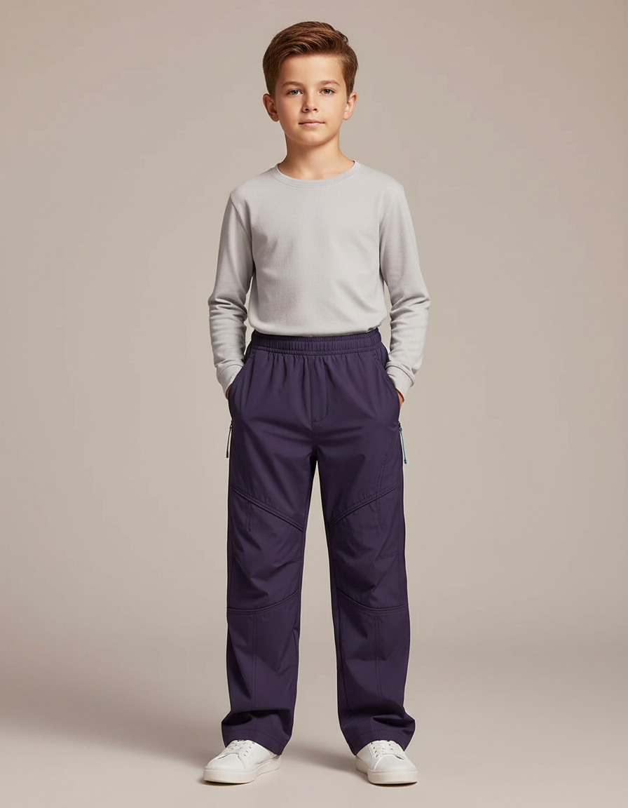 Pantalon De Pluie Violet Ample Fonctionnel Enfant - Polyester