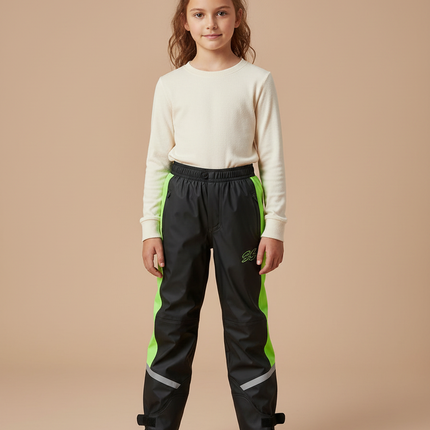 Pantalon De Pluie Pour Vélo - Noir Polyester