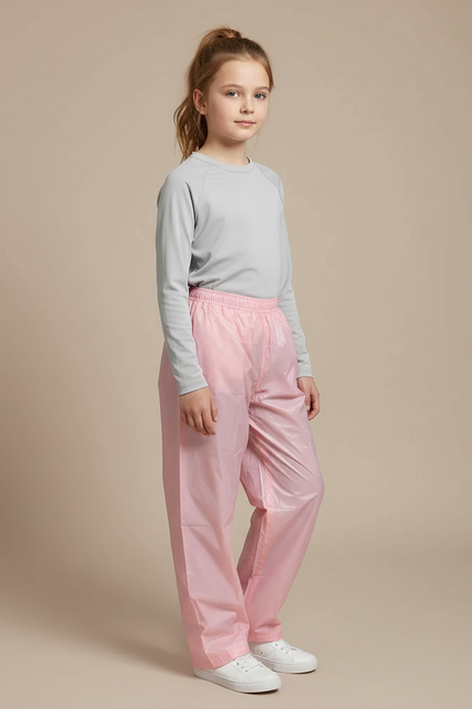 Pantalon De Pluie Rose Transparent Ample Enfant - Polyester