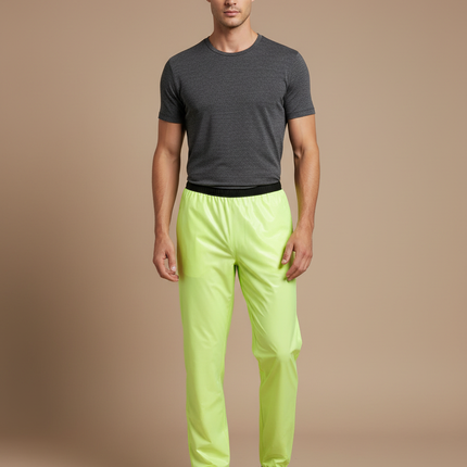 Pantalon De Pluie Jaune Fluo Imperméable Léger Sportif Homme - Polyester