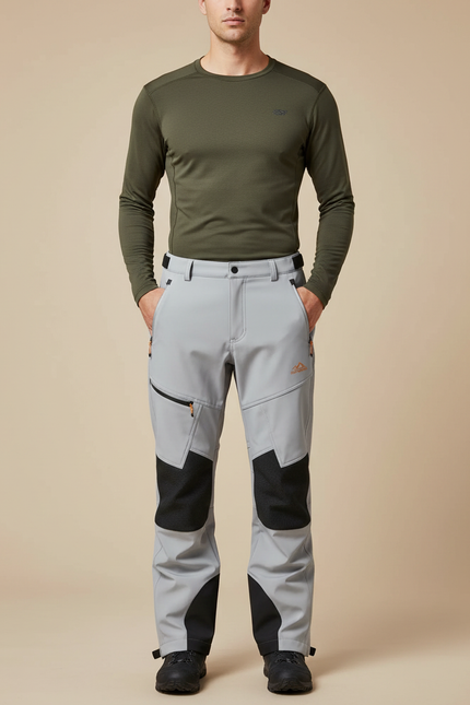 Pantalon De Pluie Gris Imperméable Randonnée Cargo Homme - Polyester