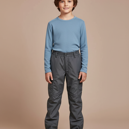 Pantalon De Pluie Gris Imperméable Enfant Léger - Polyester