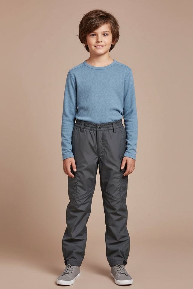 Pantalon De Pluie Gris Imperméable Enfant Léger - Polyester