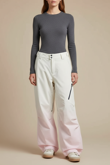 Pantalon De Pluie Dégradé Rose Ample Imperméable Femme - Polyester