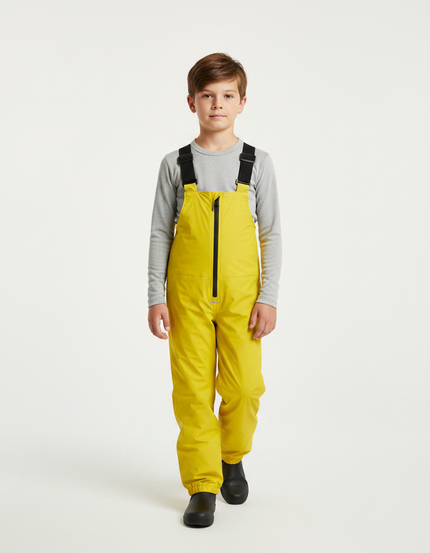Pantalon De Pluie Jaune Bretelles Imperméable Enfant - Polyester