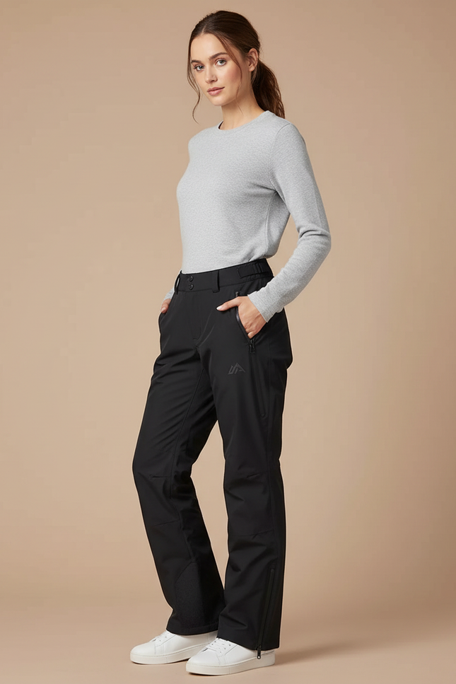 Pantalon De Pluie Noir Imperméable Sport Montagne Femme - Polyester