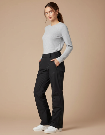 Pantalon De Pluie Noir Imperméable Sport Montagne Femme - Polyester