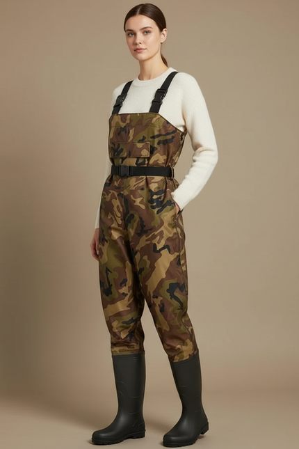 Pantalon De Pluie Camouflage Imperméable Salopette Bottes Caoutchouc - Multicolore Polyester