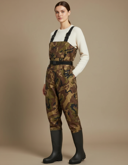 Pantalon De Pluie Camouflage Imperméable Salopette Bottes Caoutchouc - Multicolore Polyester