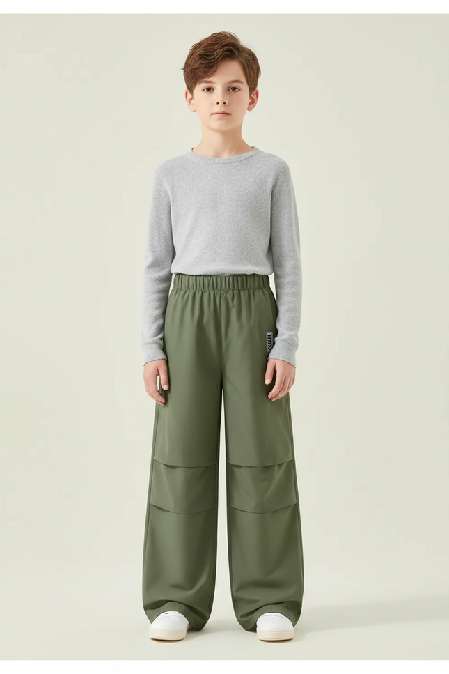 Pantalon De Pluie Vert Militaire Ample Imperméable Enfant - Kaki Polyester