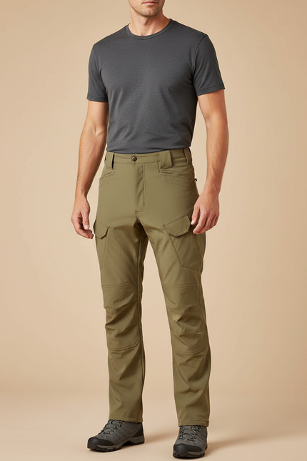 Pantalon De Pluie Kaki Cargo Imperméable Homme Tactique - Polyester